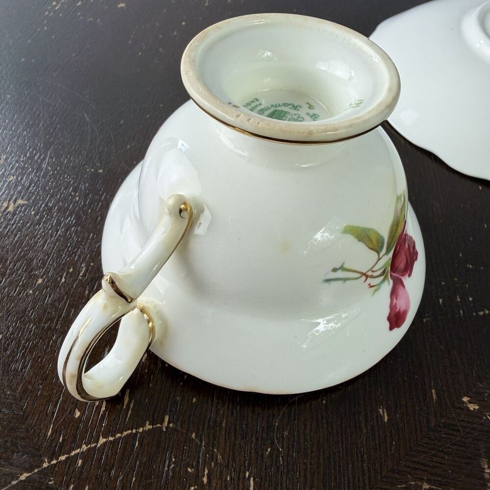 Hammersley & Co Morgan’s Rose Tea Cup & Saucer Set Vintage English Bone China - Picture 7 of 8